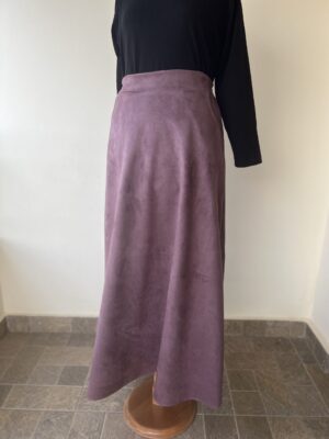 Purple suede skirt