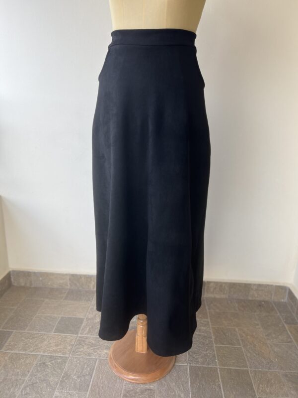 Black suede skirt