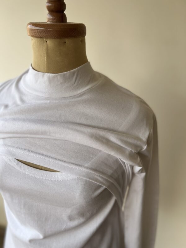 Nursing high-neck sleeved shirt - Image 4