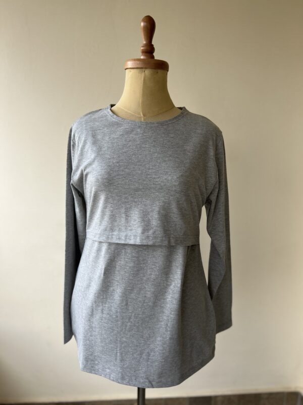 Gray nursing sleeved shirt