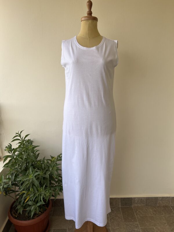 White sleeveless underdress