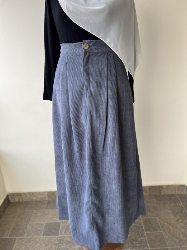 Gray velvet skirt